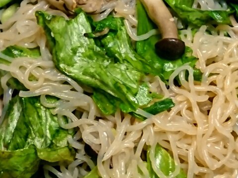 しらたきとレタス、シメジのダイエット麺